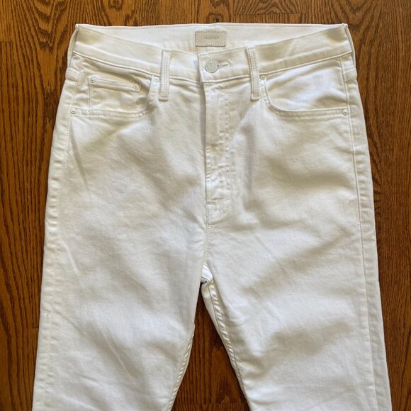Mother High Waisted Rider Ankle Jeans Womens 29 White Fairest of them All Denim - Picture 4 of 15